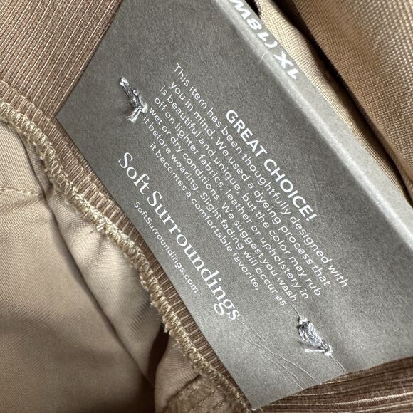 Soft Surroundings Bayside Cargo Shorts Plus Size 1X Taupe Khaki‎ Tan New 5FT00 - Picture 5 of 11